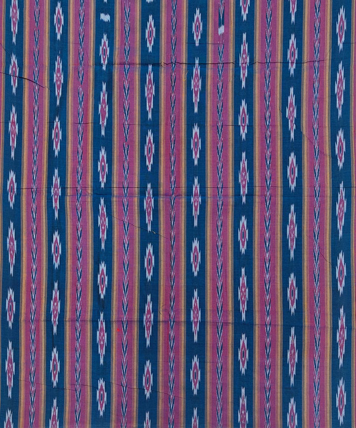 Navy blue handloom cotton sambalpuri dress material