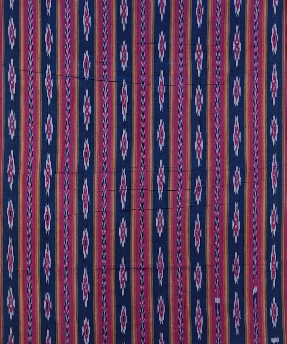 Navy blue grey handloom cotton sambalpuri dress material