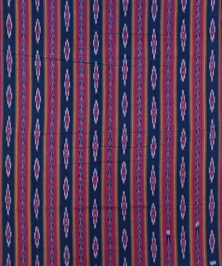 Navy blue grey handloom cotton sambalpuri dress material