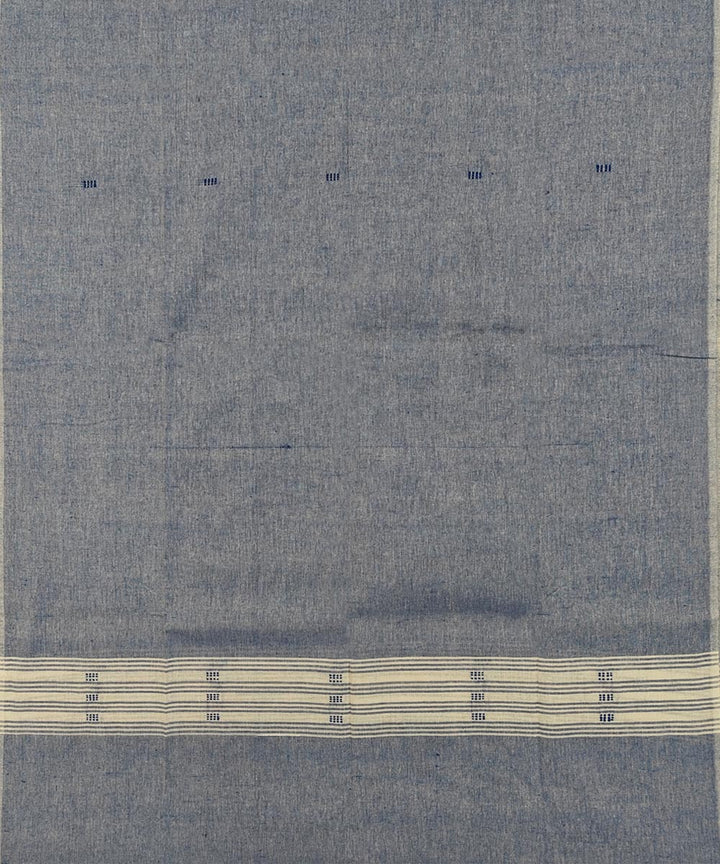Navy blue grey handloom cotton sambalpuri dress material