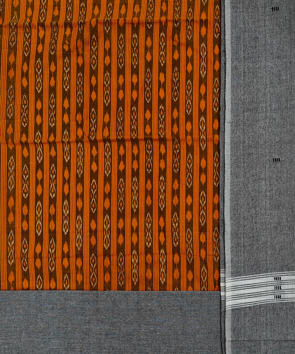 Yellow grey handloom cotton sambalpuri dress material