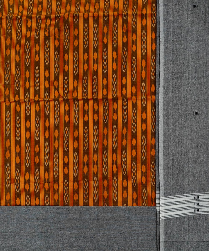 Yellow grey handloom cotton sambalpuri dress material