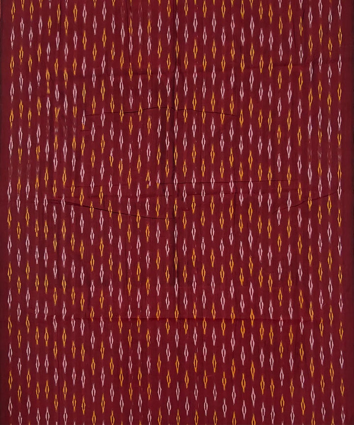 Maroon peach handloom cotton sambalpuri dress material