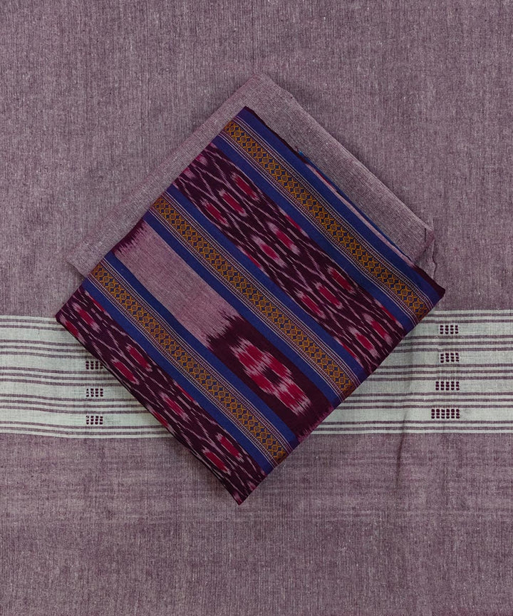 Purple handloom cotton sambalpuri dress material