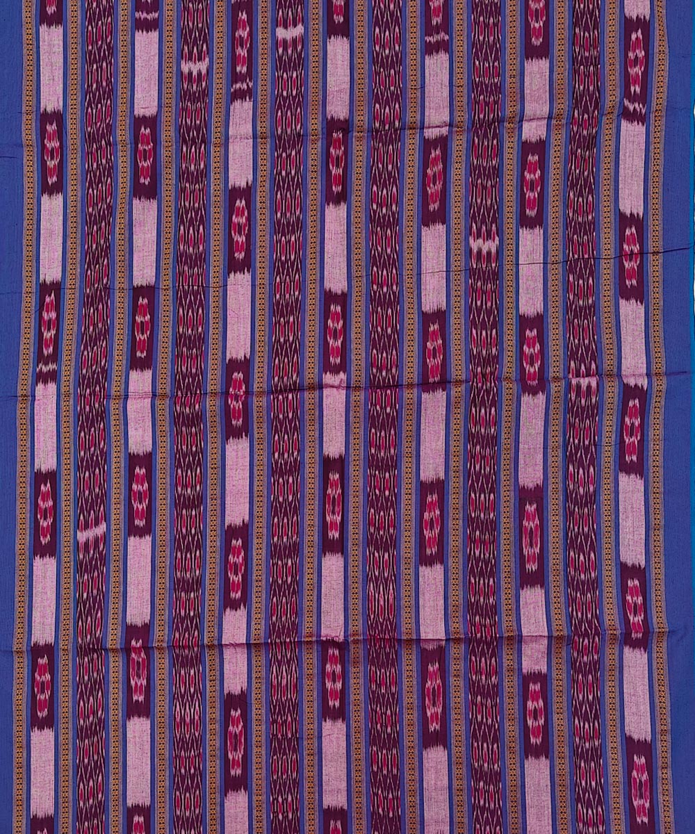 Purple handloom cotton sambalpuri dress material