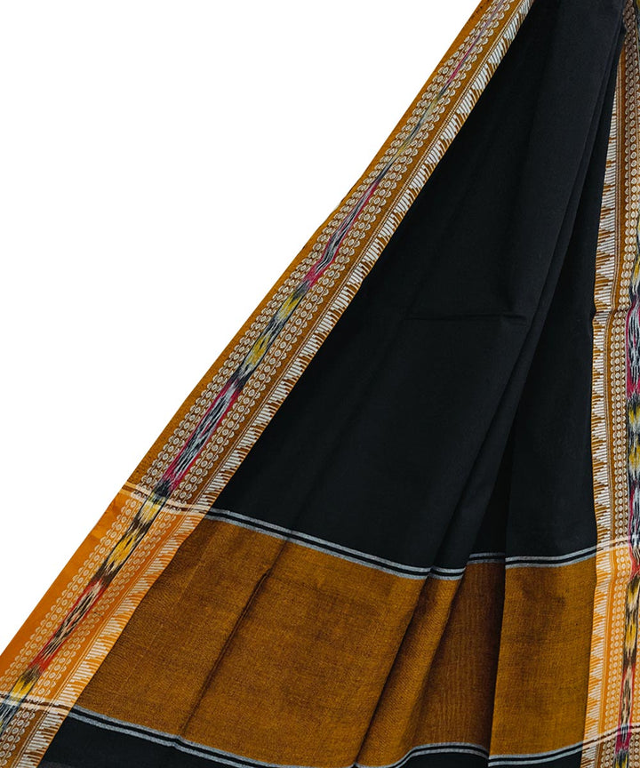 Black mustard handwoven cotton nuapatna dupatta