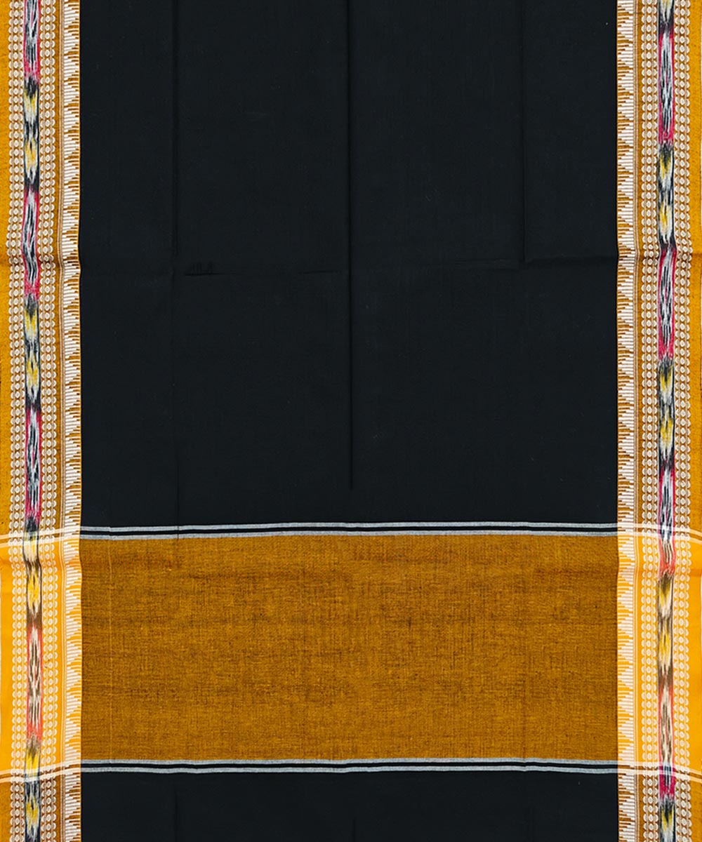 Black mustard handwoven cotton nuapatna dupatta