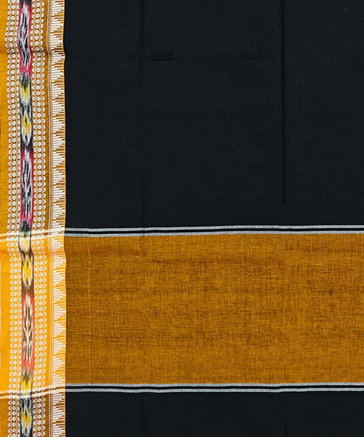Black mustard handwoven cotton nuapatna dupatta