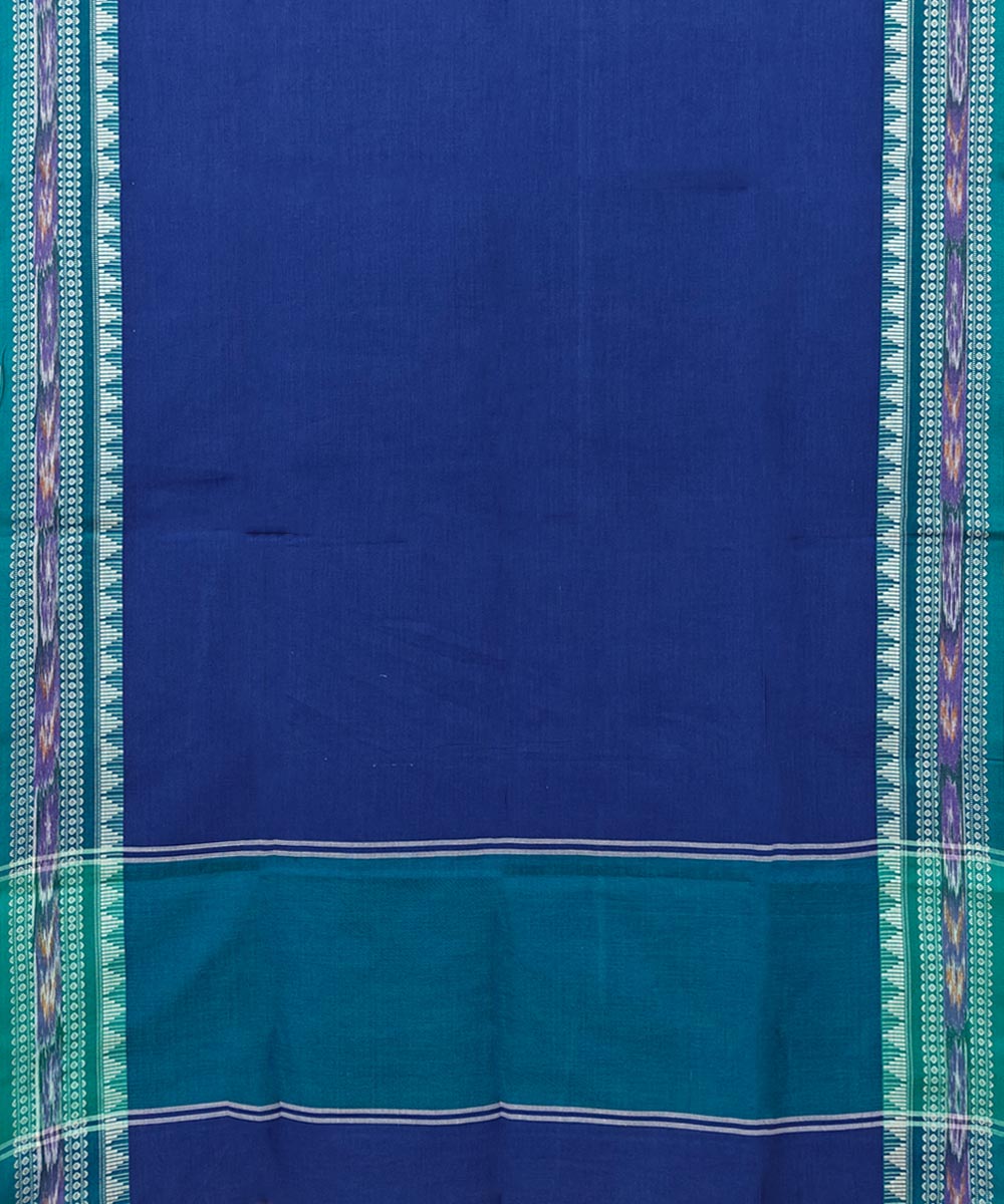 Navy Blue white Handloom Cotton NuapatnaDupatta