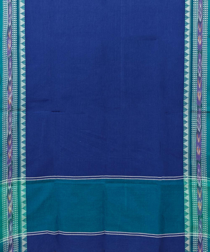 Navy Blue white Handloom Cotton NuapatnaDupatta