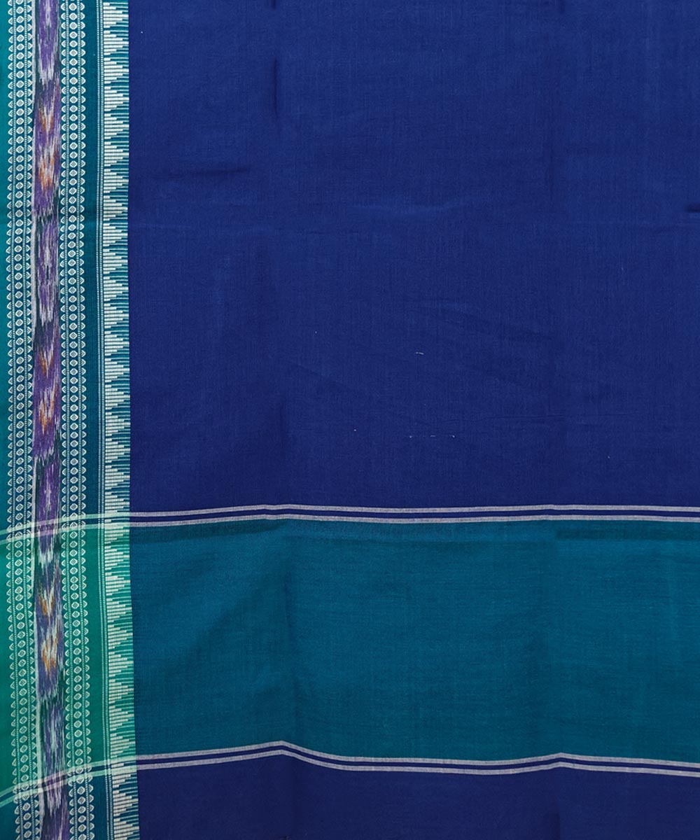 Navy Blue white Handloom Cotton NuapatnaDupatta