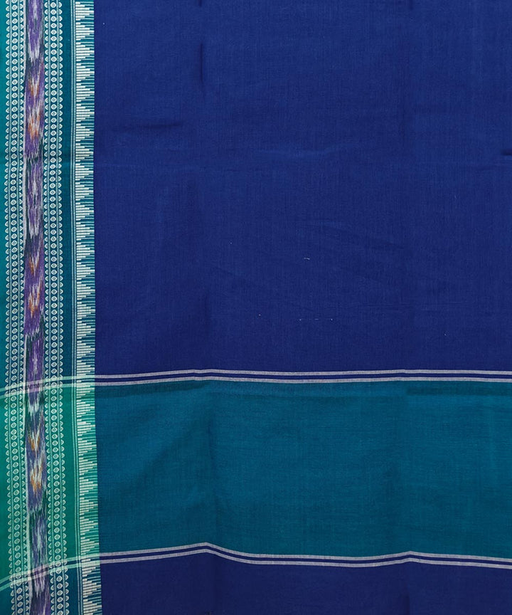 Navy Blue white Handloom Cotton NuapatnaDupatta
