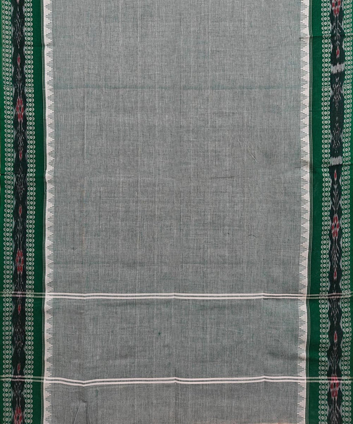 Grey Green Handloom Cotton Nuapatna Dupatta