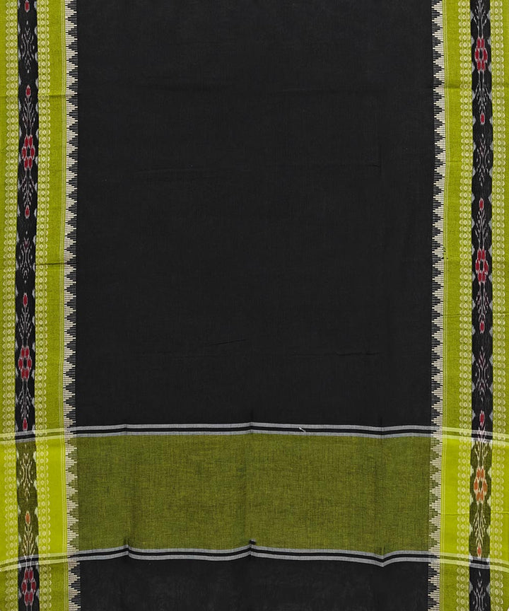 Black Light Green Handloom Cotton Nuapatna Dupatta