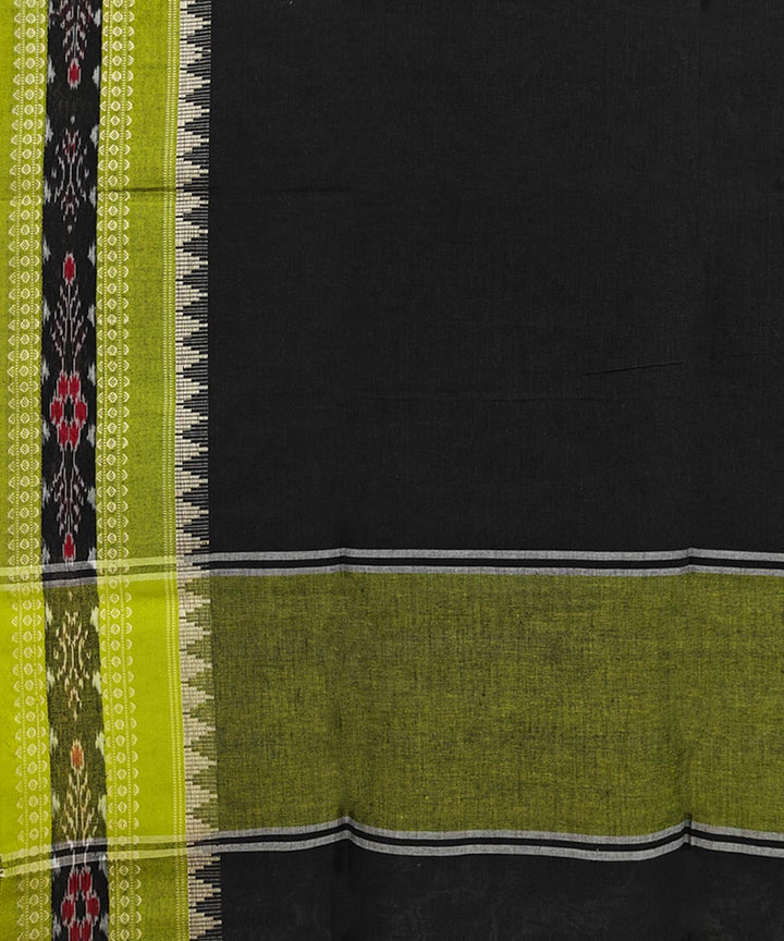 Black Light Green Handloom Cotton Nuapatna Dupatta