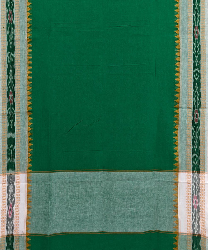 Cyan Green Grey Handloom Cotton Nuapatna Dupatta