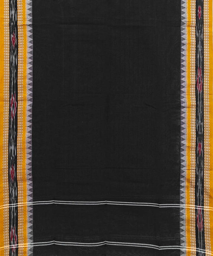 Black Yellow Handloom Cotton Nuapatna Dupatta