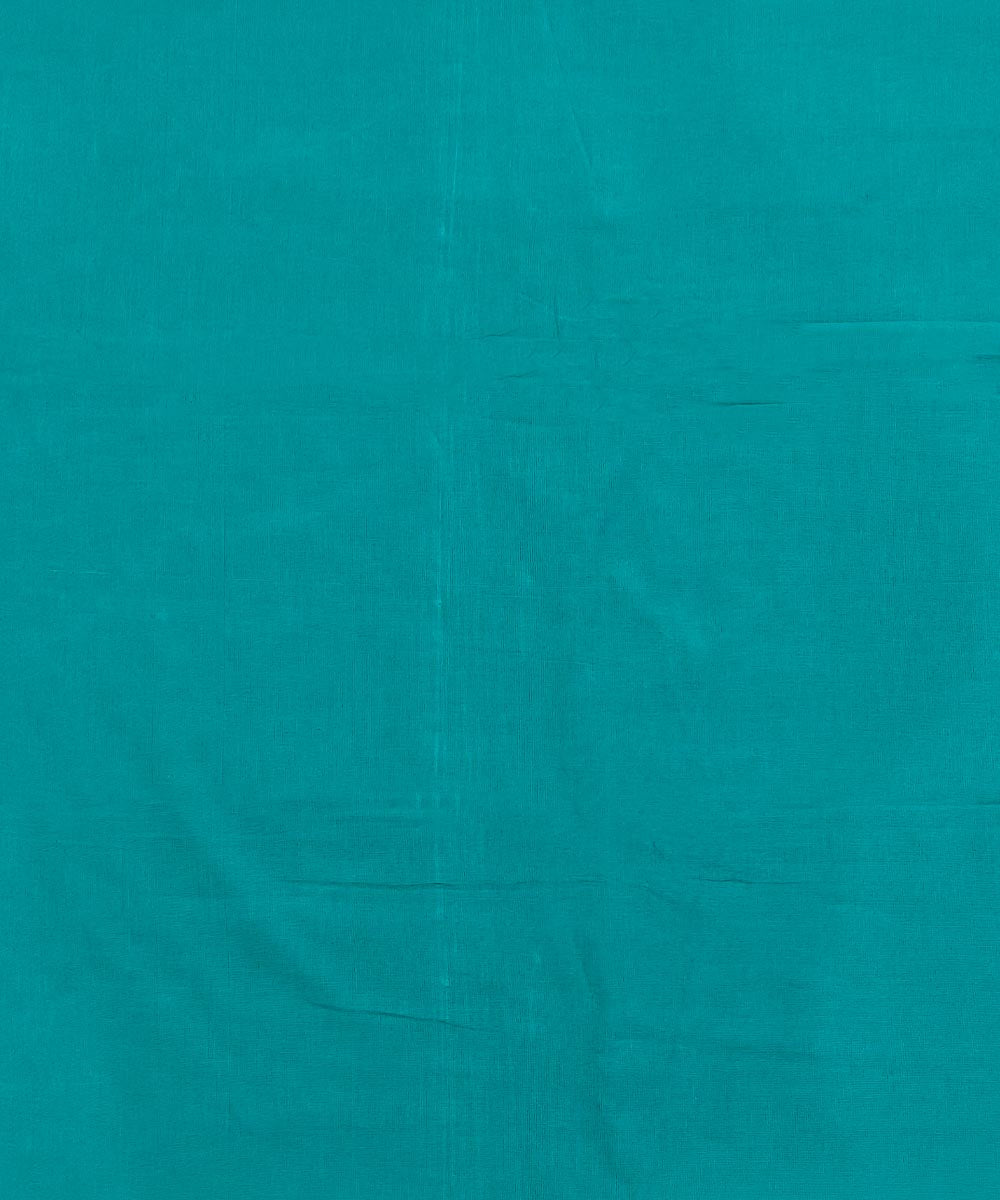 Cyan green handloom samalpuri cotton fabric