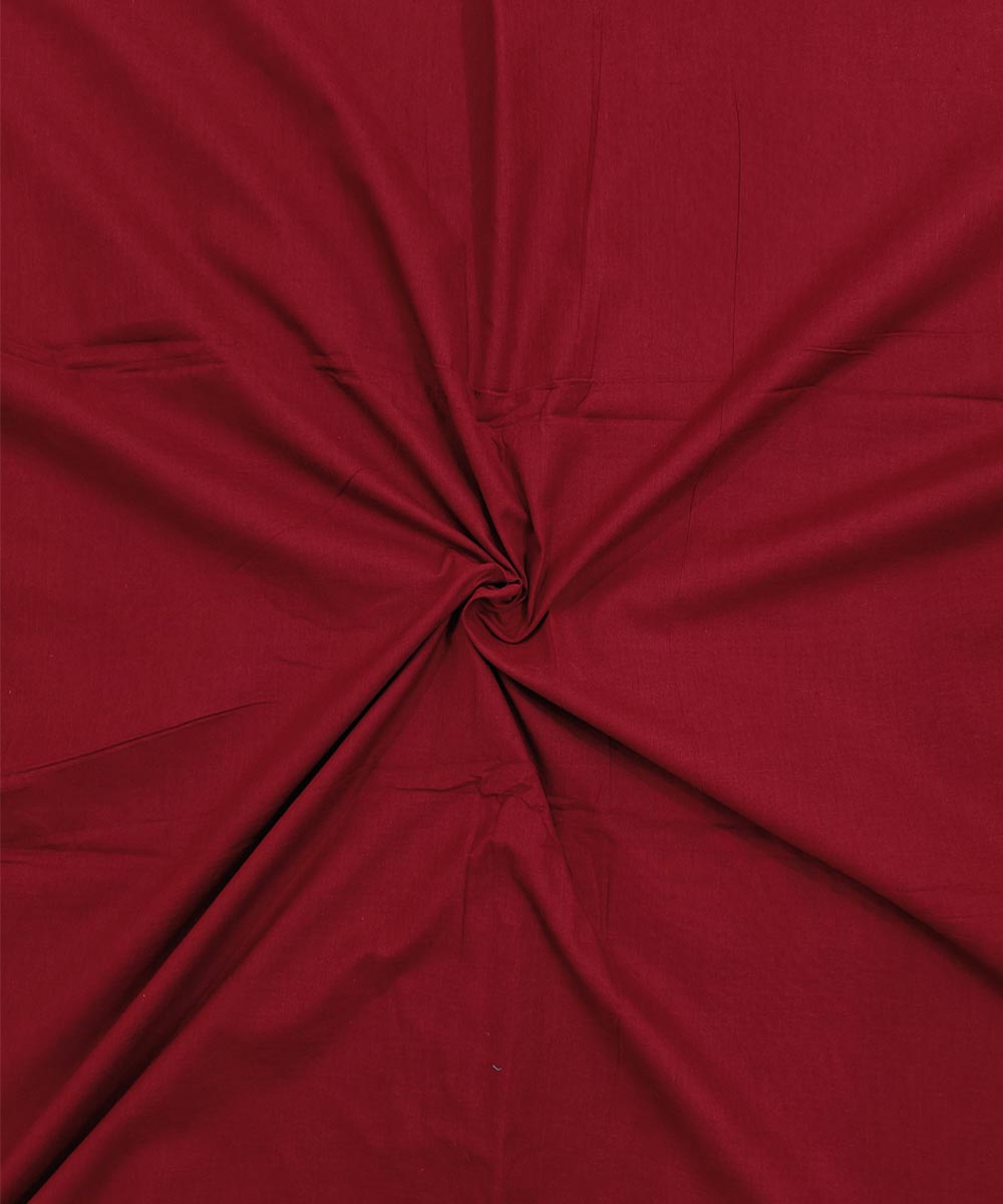Maroon handloom cotton sambalpuri fabric