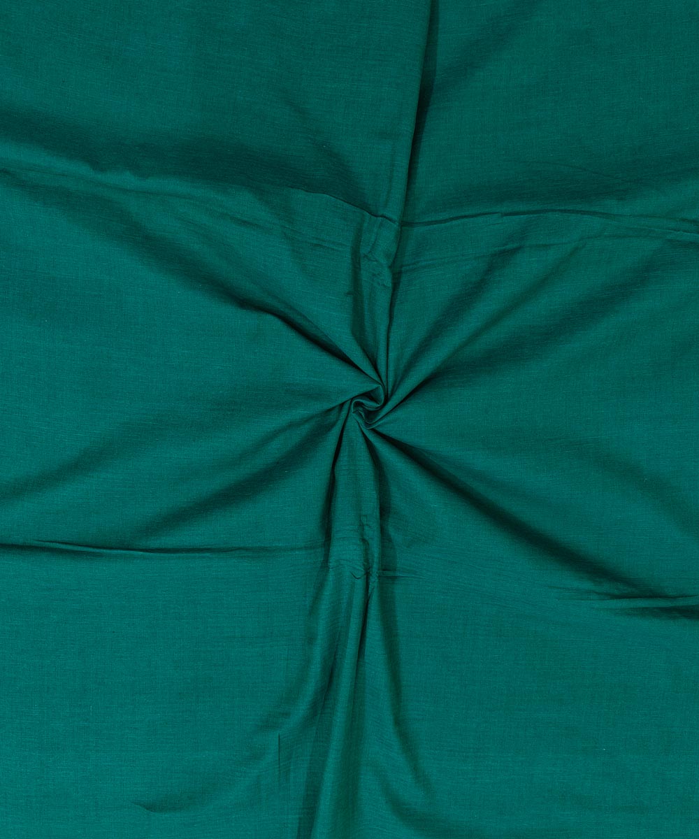 Cyan green handloom cotton sambalpuri fabric