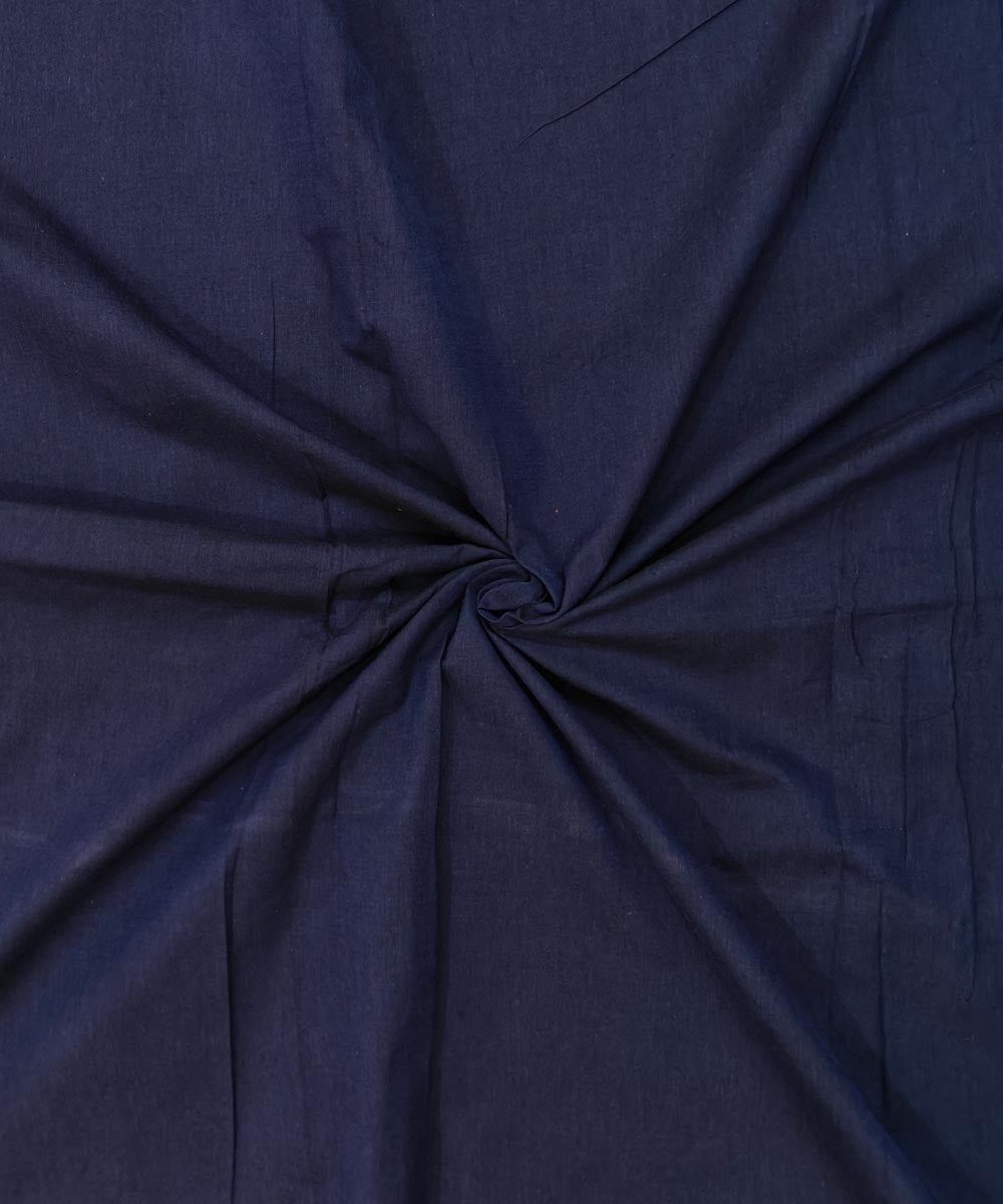 Navy blue handloom cotton sambalpuri fabric