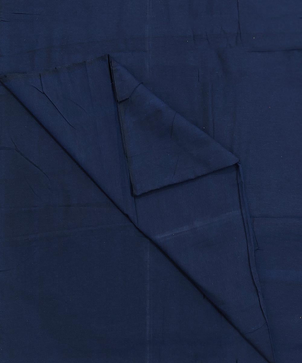 Navy blue handloom cotton sambalpuri fabric