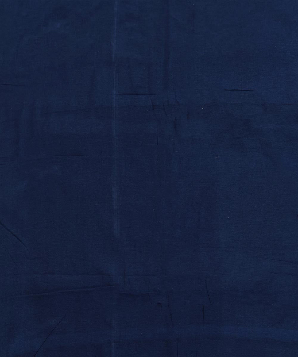 Navy blue handloom cotton sambalpuri fabric