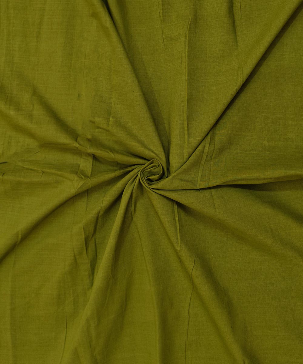 Olive green handloom cotton sambalpuri fabric