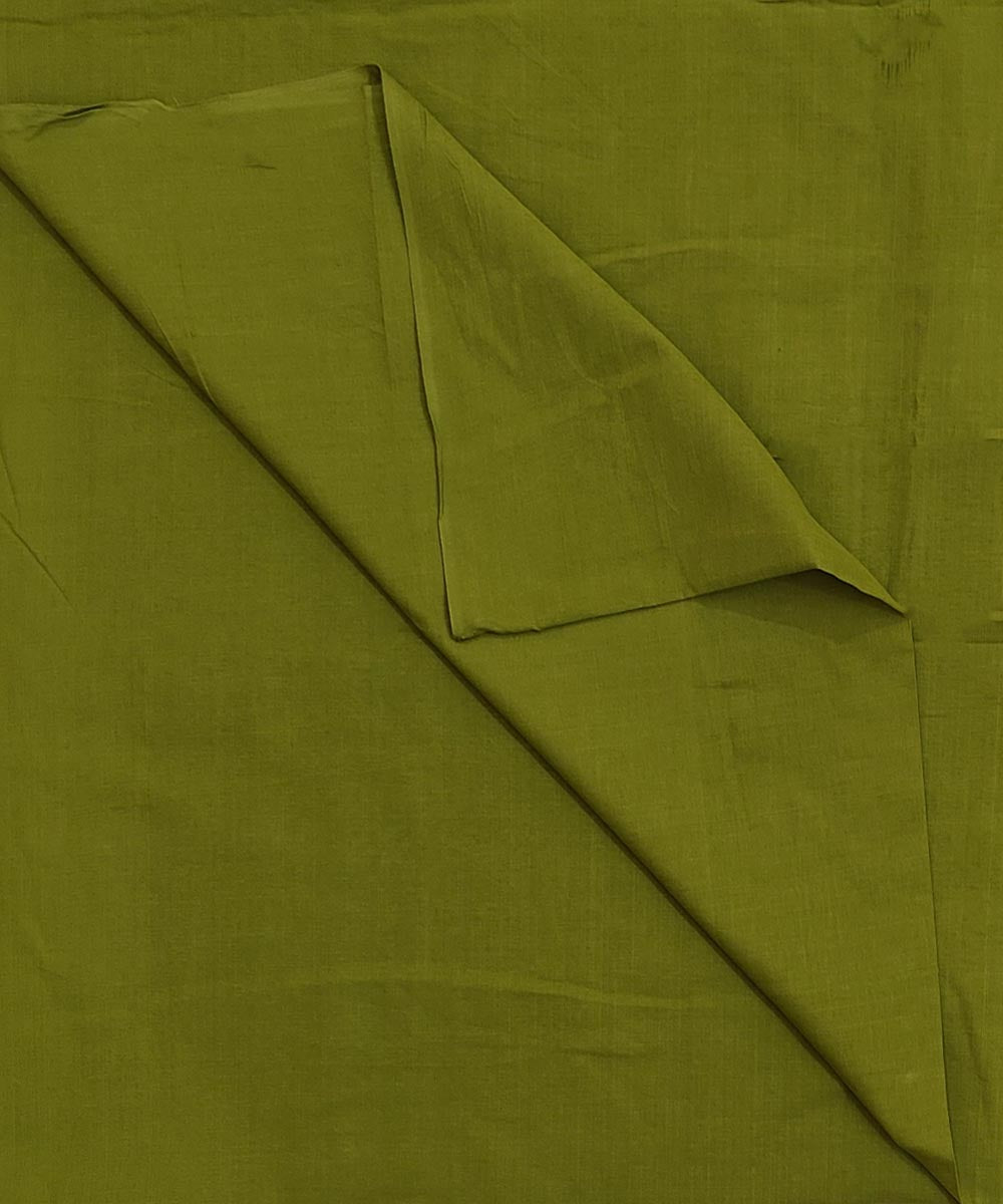 Olive green handloom cotton sambalpuri fabric