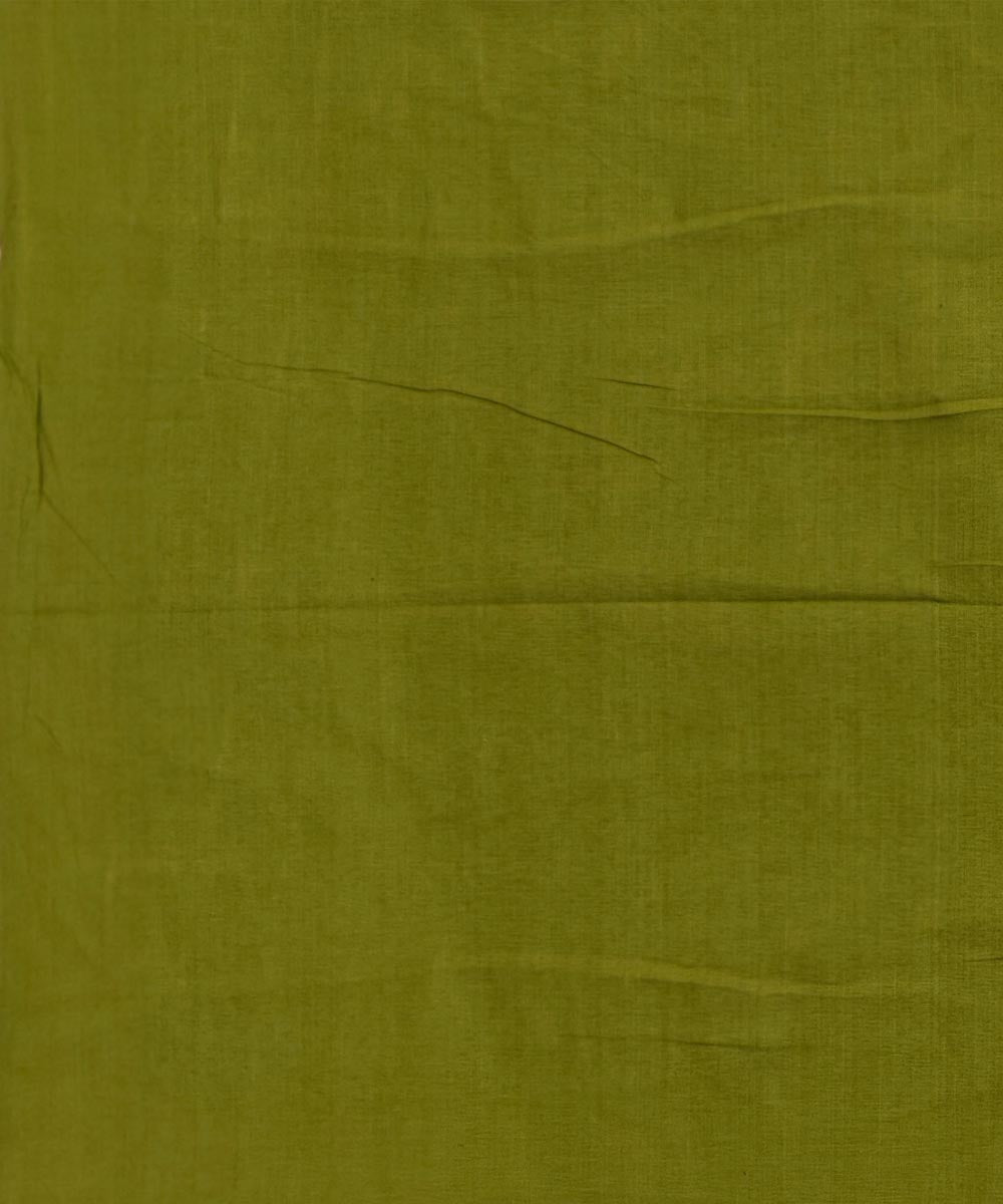Olive green handloom cotton sambalpuri fabric