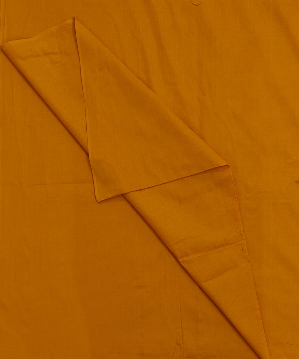 Yellow handloom cotton sambalpuri fabric