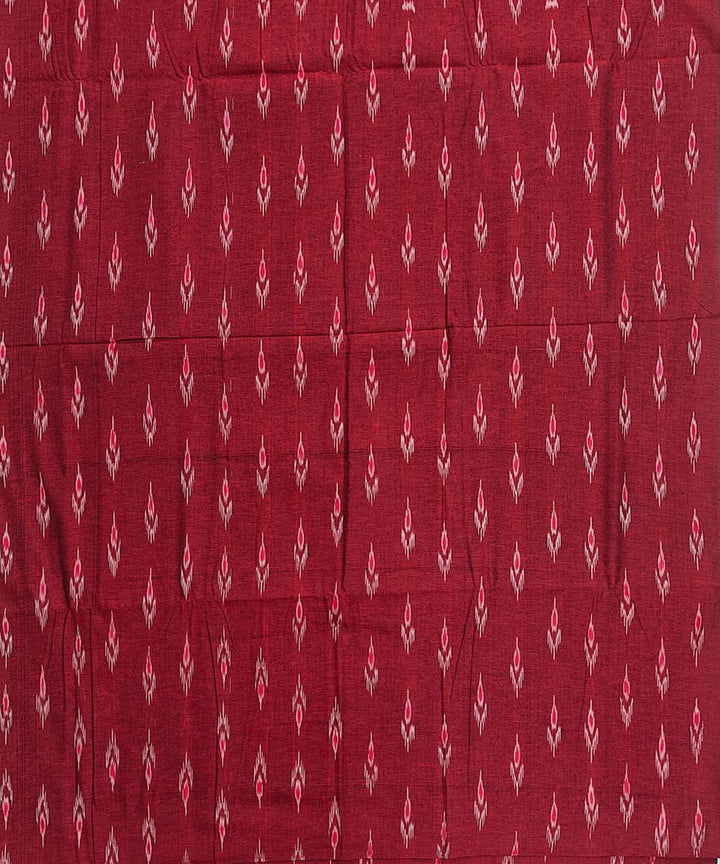 2.5m-maroon grey handwoven cotton nuapatna kurta material