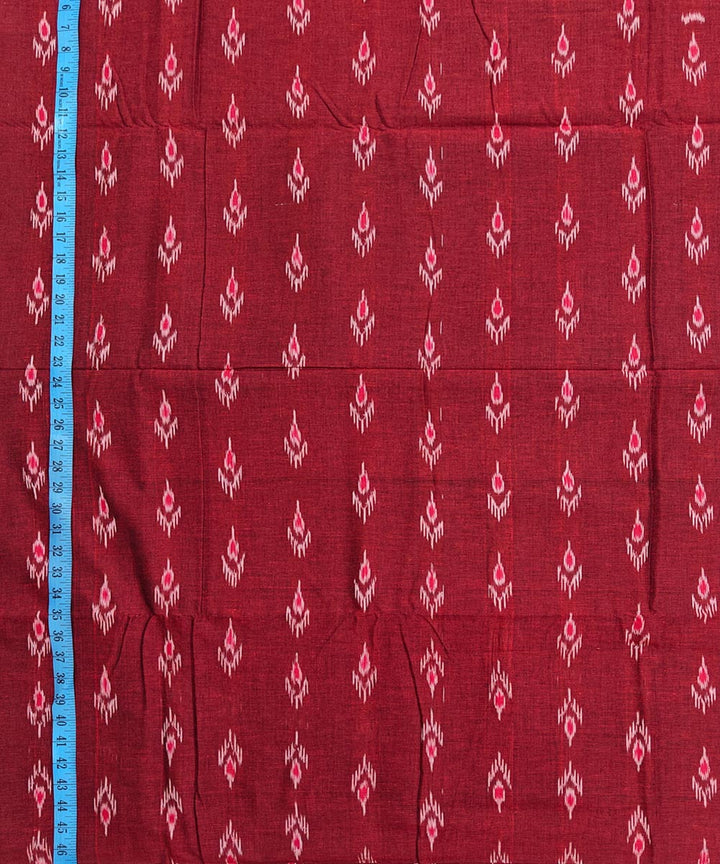 2.5m-maroon grey handwoven cotton nuapatna kurta material