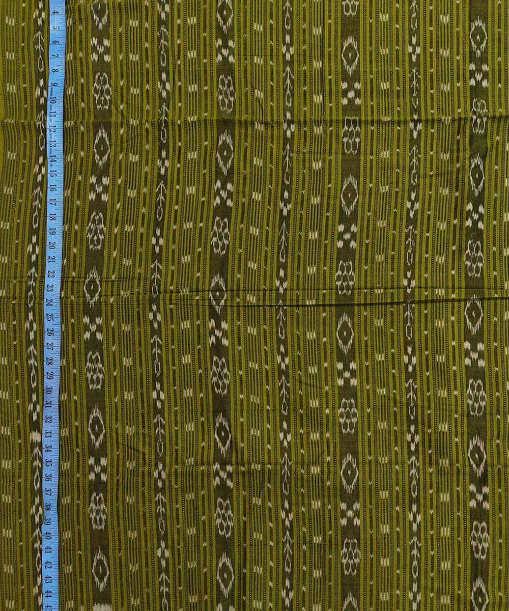 2.5m-olive green handwoven nuapatna cotton kurta material