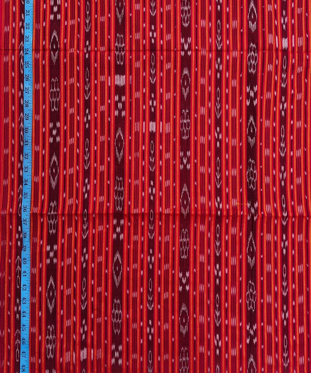 2.5m-red handwoven nuapatna cotton kurta material