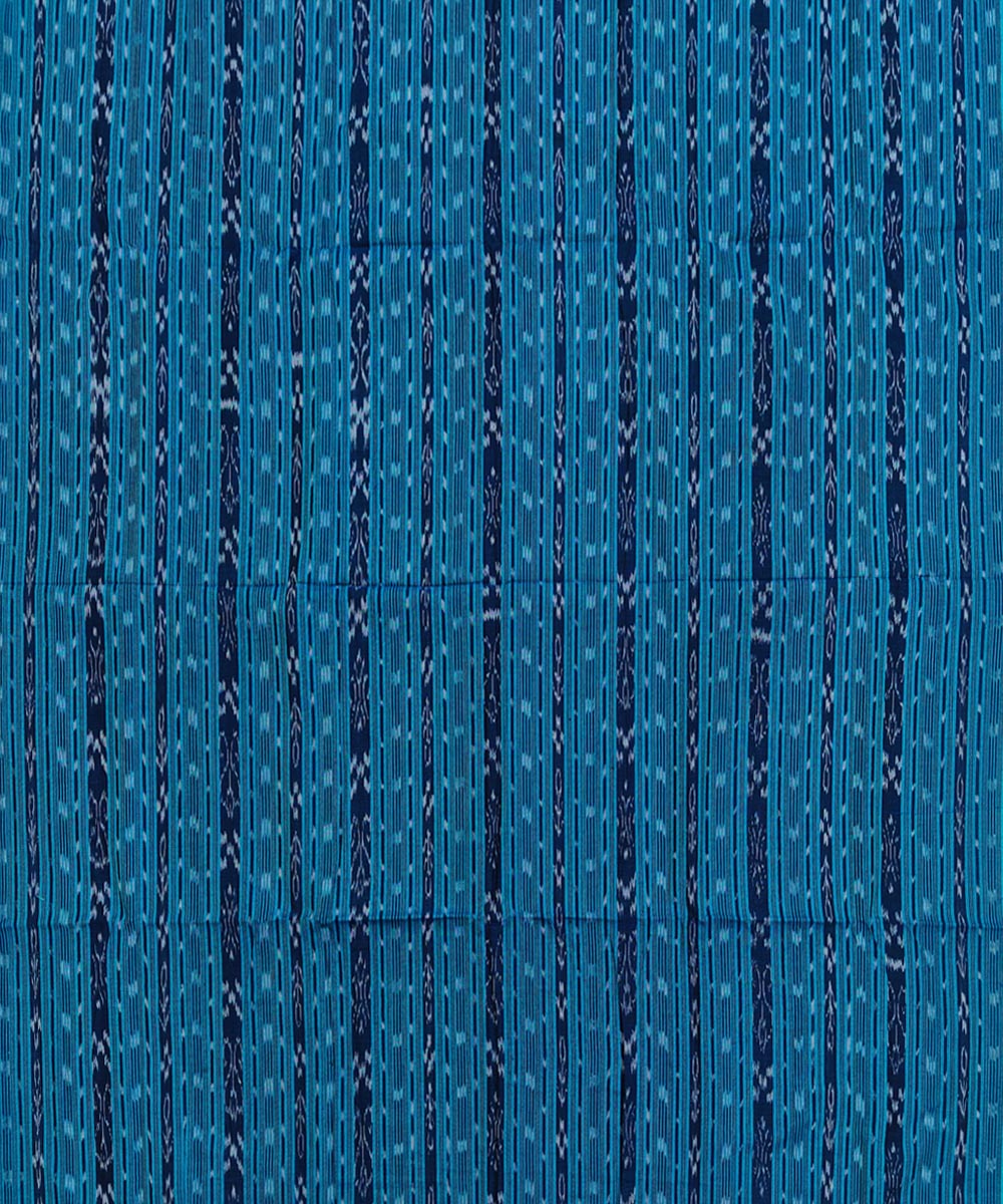 2.5m-cyan blue handloom cotton nuapatna kurta material