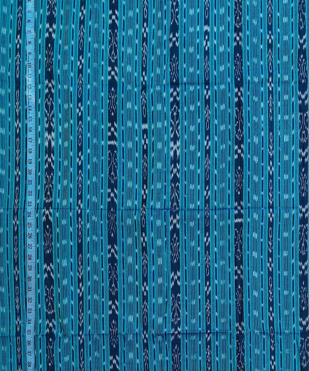 2.5m-cyan blue handloom cotton nuapatna kurta material