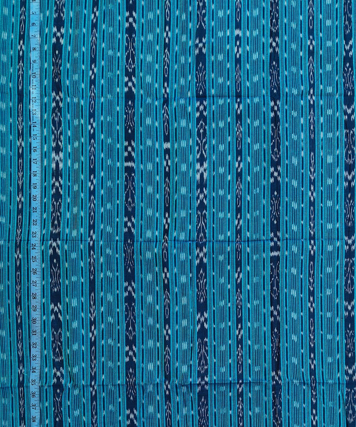 2.5m-cyan blue handloom cotton nuapatna kurta material