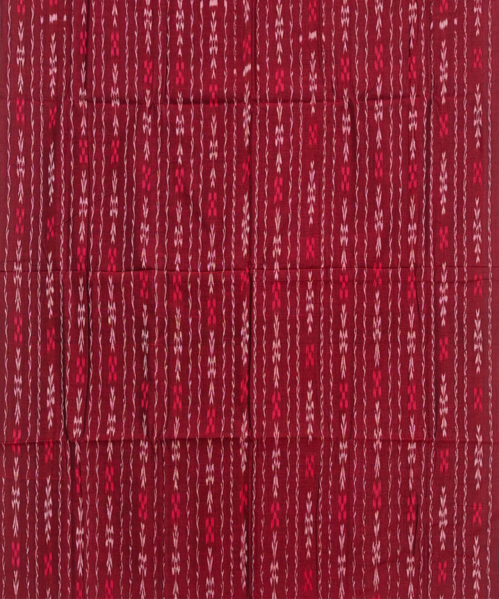 2.5m-maroon handloom cotton nuapatna kurta material