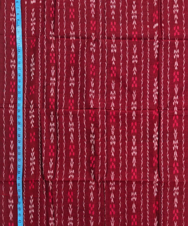 2.5m-maroon handloom cotton nuapatna kurta material