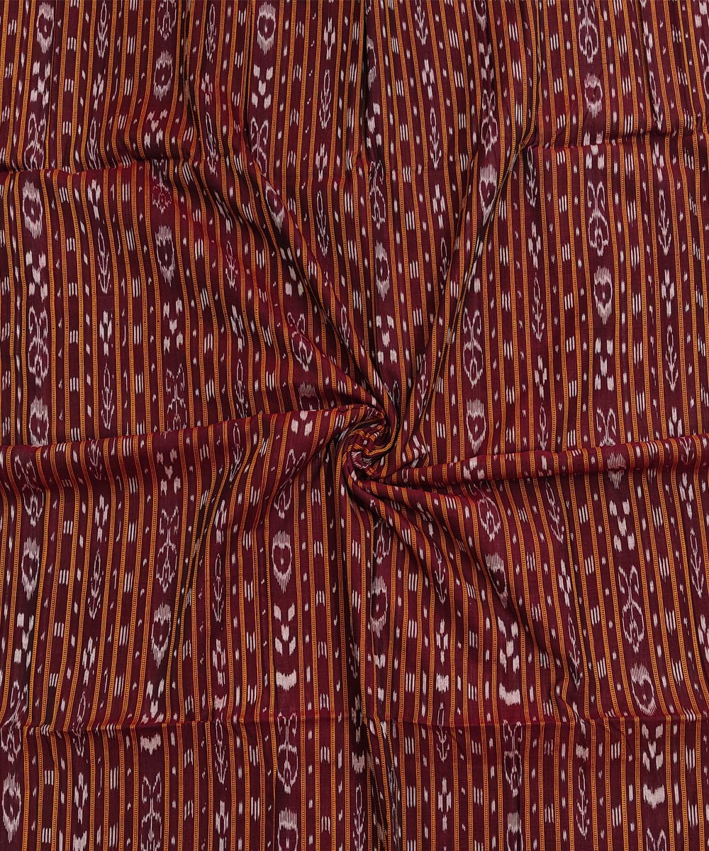 2.5m-maroon handloom nuapatna cotton kurta material