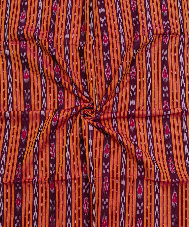 2.5m-orange handwoven cotton nuapatna kurta material