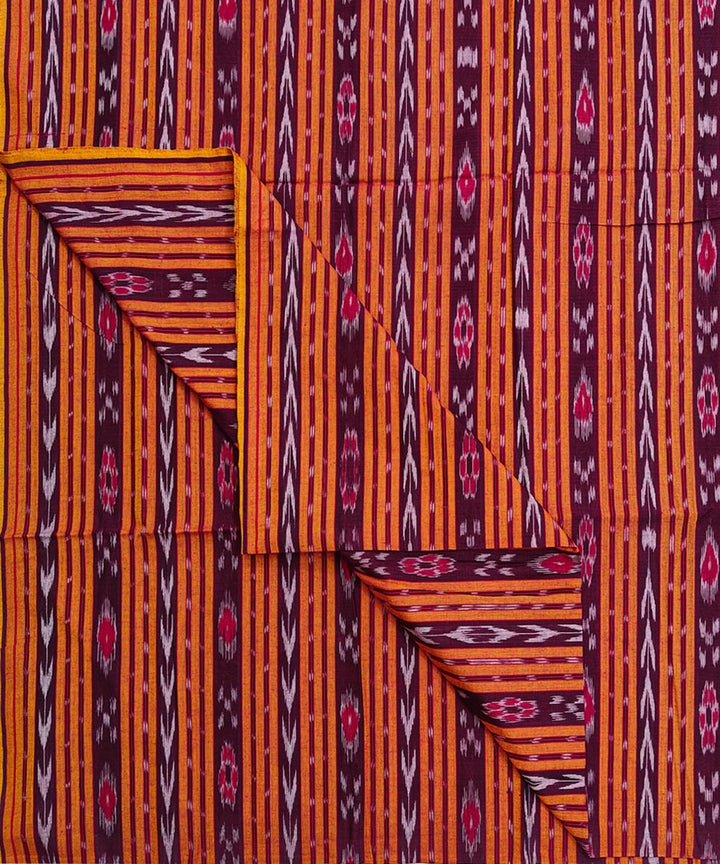 2.5m-orange handwoven cotton nuapatna kurta material