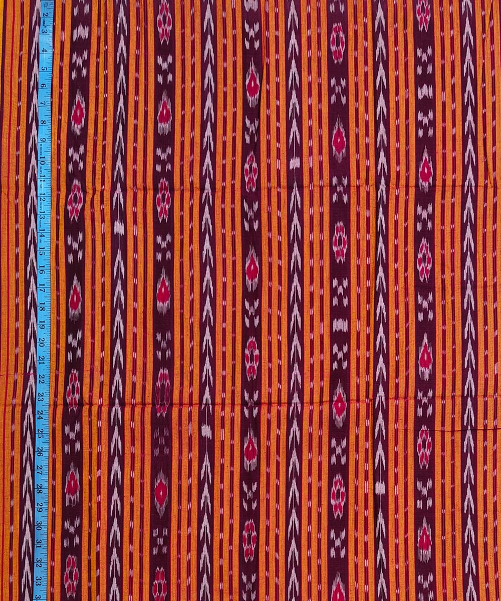 2.5m-orange handwoven cotton nuapatna kurta material