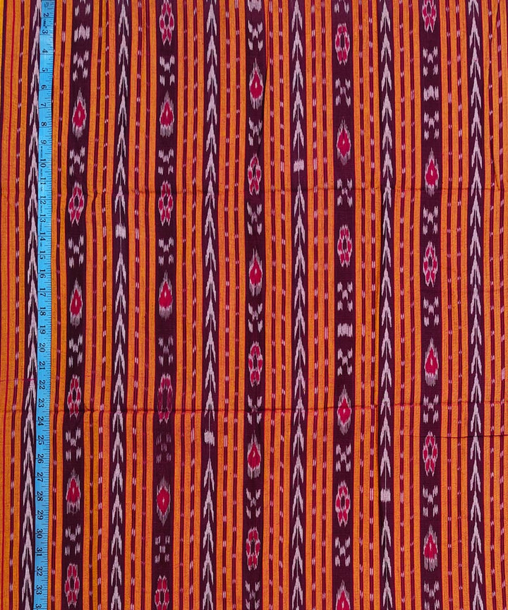 2.5m-orange handwoven cotton nuapatna kurta material
