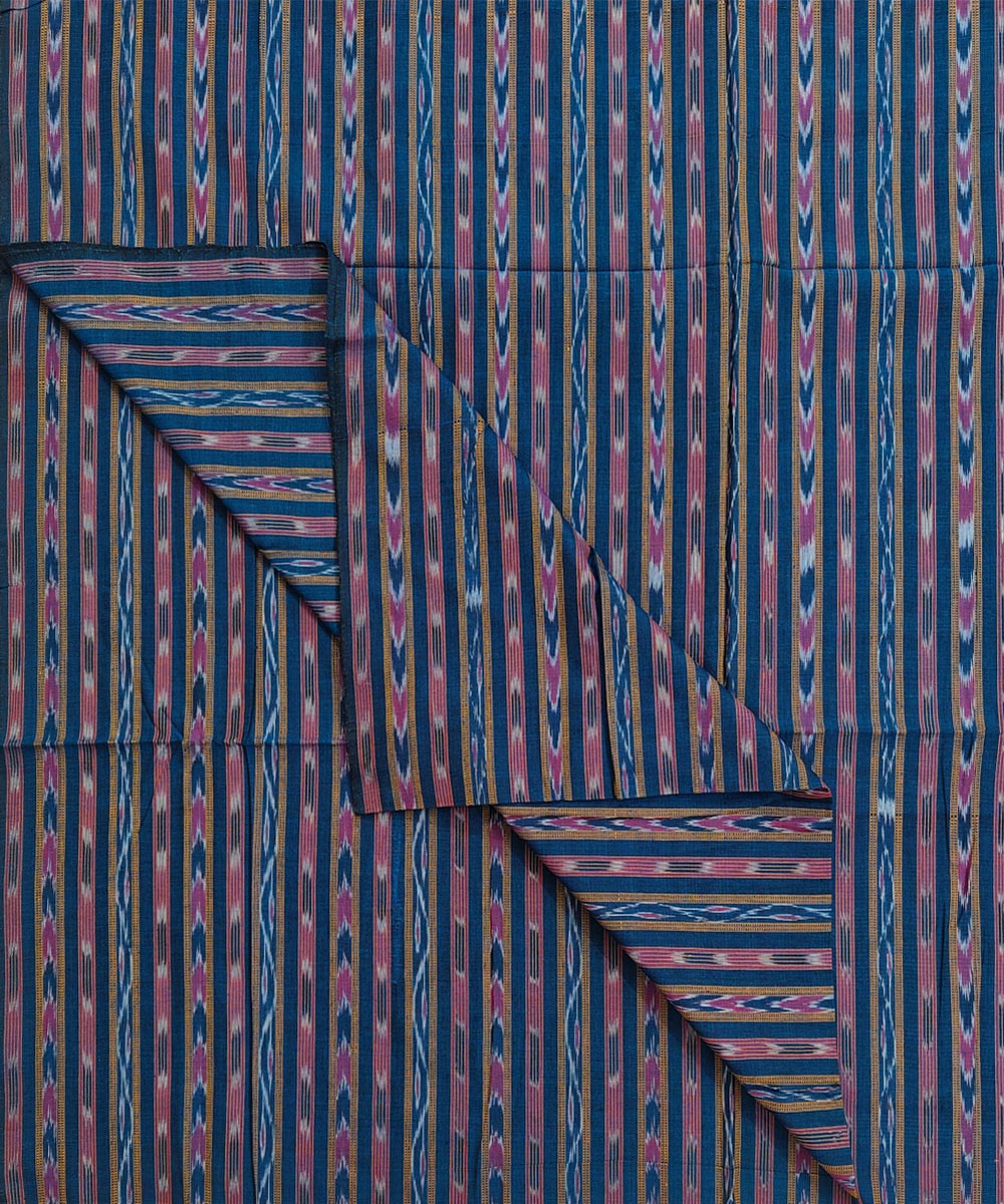 2.5m-navy blue cotton handloom nuapatna kurta material