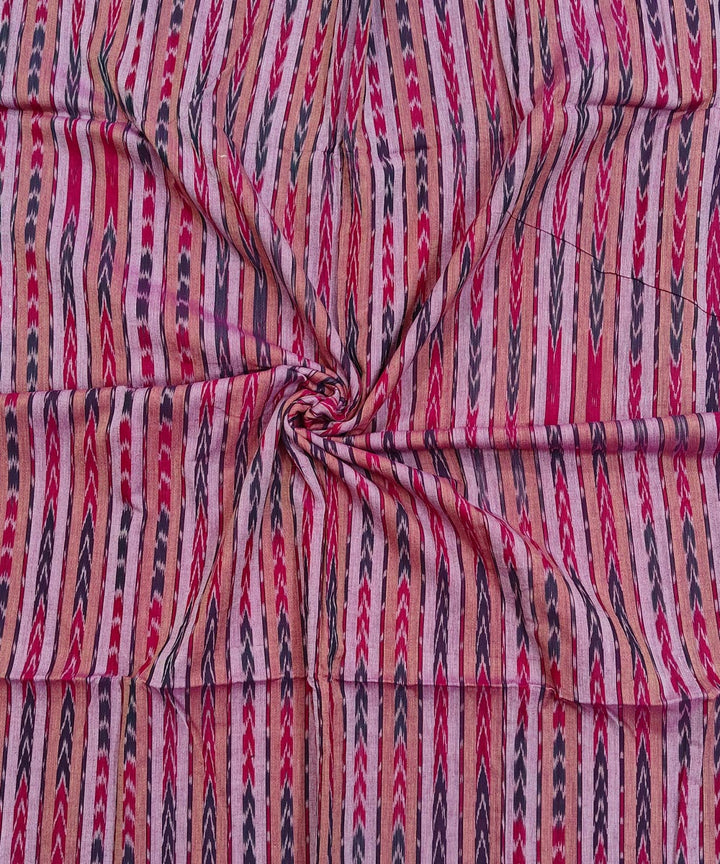 2.5m-purple striped handwoven cotton nuapatna kurta material