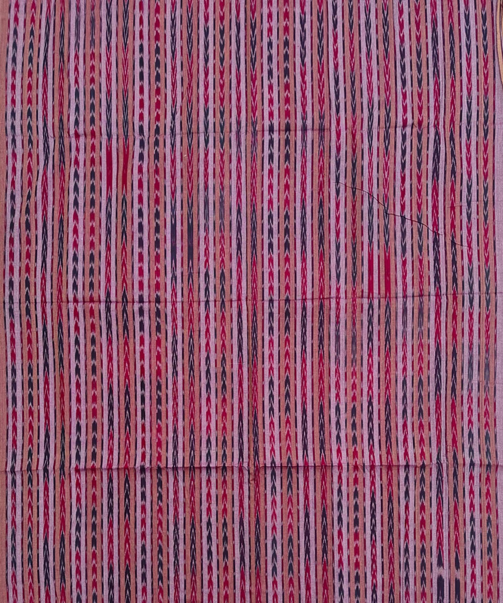 2.5m-purple striped handwoven cotton nuapatna kurta material