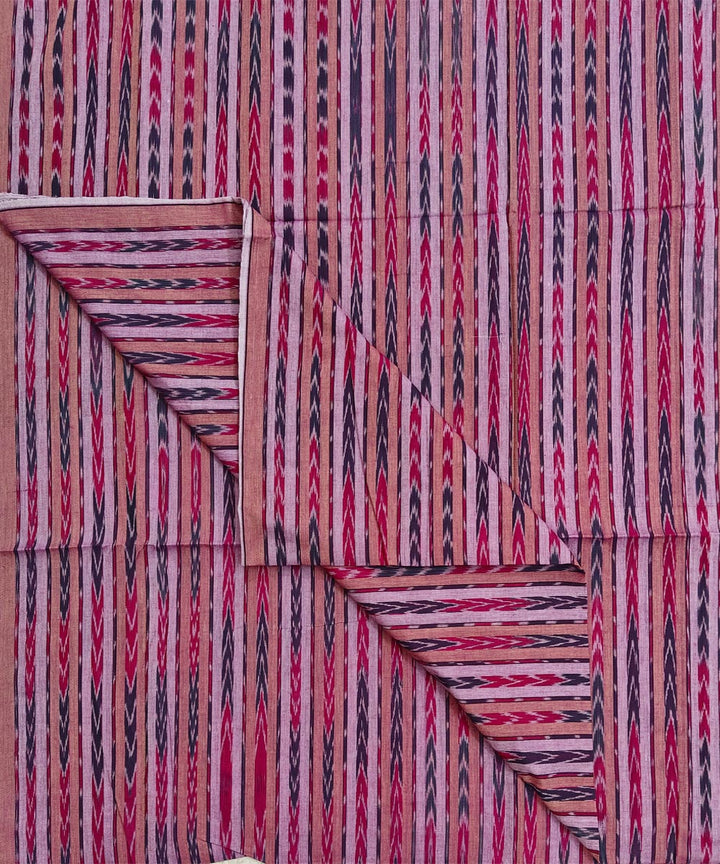 2.5m-purple striped handwoven cotton nuapatna kurta material