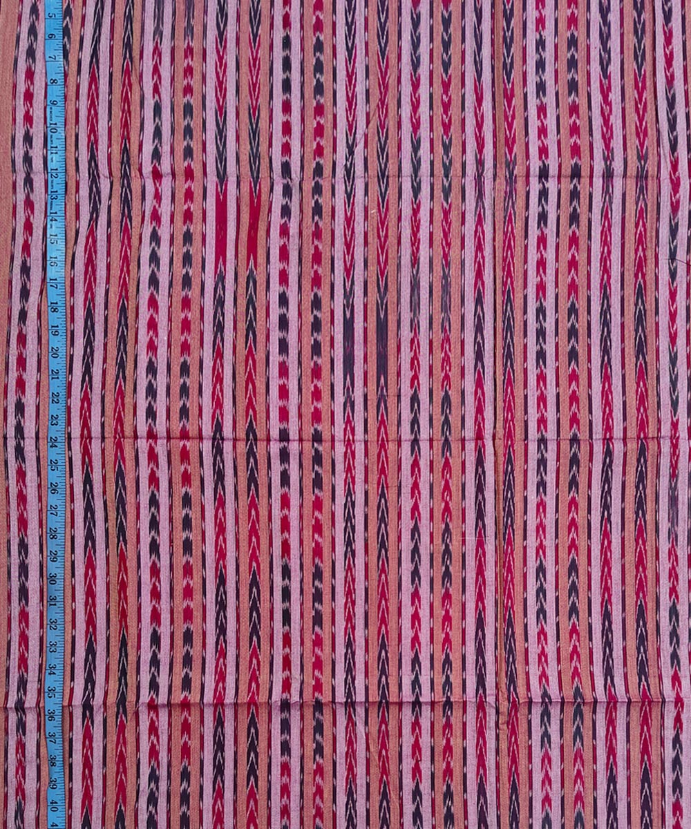 2.5m-purple striped handwoven cotton nuapatna kurta material